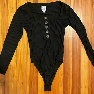 Black Long Sleeve Bodysuit
